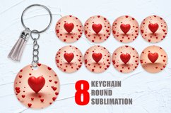 3D Red Heart Keychain | Keyring Product Image 1