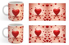 3D Red Heart | Mug sublimation design Product Image 4