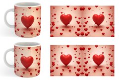 3D Red Heart | Mug sublimation design Product Image 2