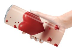 3D Red Heart | Tumbler Sublimation Wrap Product Image 2