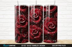 3D Rhinestone Roses 20/30oz Skinny Tumbler Product Image 1