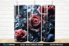 3D Rhinestone Roses 20/30oz Skinny Tumbler Product Image 1