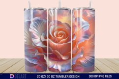 3D Rose Flower Tumbler Wrap Product Image 1
