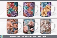 Bundle of six 3D Mug Wrap designs.