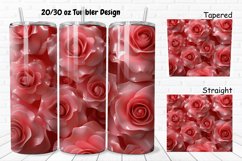 3D Roses Pretty 20/30oz Skinny Tumbler Product Image 1