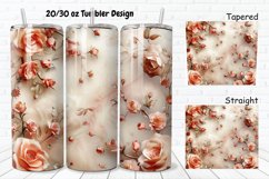 3D Roses Pretty 20/30oz Skinny Tumbler Product Image 1