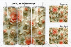 3D Roses Pretty 20/30oz Skinny Tumbler Product Image 1