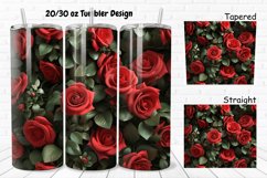 3D Roses Pretty 20/30oz Skinny Tumbler Product Image 1