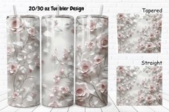 3D Roses Pretty 20/30oz Skinny Tumbler Product Image 1