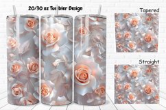 3D Roses Pretty 20/30oz Skinny Tumbler Product Image 1