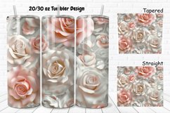 3D Roses Pretty 20/30oz Skinny Tumbler Product Image 1