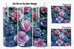 3D Roses Pretty 20/30oz Skinny Tumbler Product Image 1