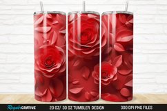 3D Roses Flower 20/30oz Skinny Tumbler Product Image 1