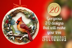 3D Christmas Ornaments Sublimation Bundle / Christmas PNG Product Image 2