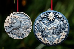3D Christmas Ornament Sublimation Bundle / 3D Ornaments Png Product Image 6