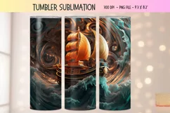 3d Sailboat Tumbler Wrap  3d Tumbler Sail Boat Sublimation 