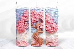 3D Sakura Tree 20 oz Skinny Tumbler Sublimation Designs