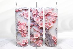 3D Sakura Tree 20 oz Skinny Tumbler Sublimation Designs