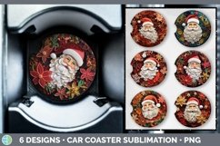 Bundle of six Watercolor Christmas Car Coaster designs.
