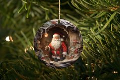 3D Santa Christmas Ornament PNG Sublimation Clipart Product Image 2