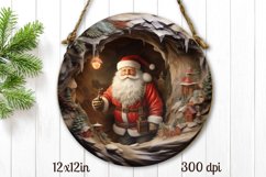 3D Santa Christmas Ornament PNG Sublimation Clipart Product Image 1