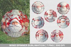 3D Santa Claus Wind Spinner | Sublimation Spinner Design Product Image 1