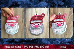 Santa Claus Confetti Shaker | 3D Santa Claus Ornament SVG Product Image 10