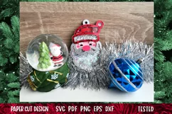 Santa Claus Confetti Shaker | 3D Santa Claus Ornament SVG Product Image 12