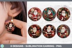 Bundle of six Watercolor Christmas Round Earrings designs.