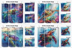 3D Sea Turtle Print Colorful Tumbler Bundle Product Image 5
