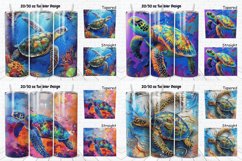 3D Sea Turtle Print Colorful Tumbler Bundle Product Image 6