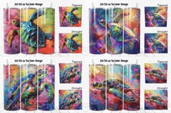 3D Sea Turtle Print Colorful Tumbler Bundle Product Image 7