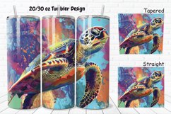 3D Sea Turtle Print 20/30oz Skinny Tumbler Product Image 1