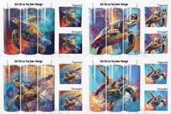 3D Sea Turtle Print Colorful Tumbler Bundle Product Image 2