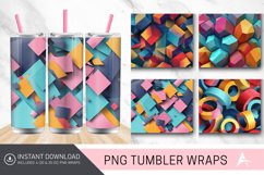 3D Seamless Abstract Colorful Geometric Tumbler wrap Product Image 1
