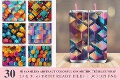 3D Seamless Abstract Colorful Geometric Tumbler wrap Bundle Product Image 1