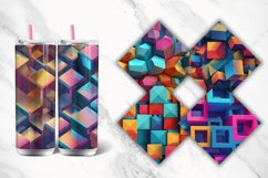 3D Seamless Abstract Colorful Geometric Tumbler wrap Bundle Product Image 2