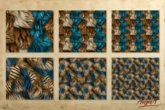 3d tumbler wrap seamless / fur texture tumbler / 3d effect Product Image 2