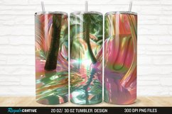 3D Seamless Rainbow Oasis 20/30oz Skinny Tumbler Product Image 1