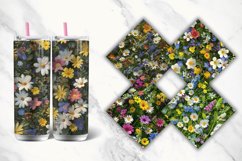 3D Seamless Spring Wildflowers Tumbler wrap Bundle Product Image 2