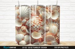 3D Seashell 20/30oz Skinny Tumbler Product Image 1