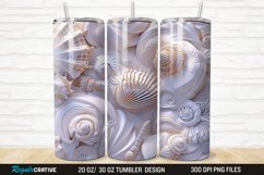 3D Seashell 20/30oz Skinny Tumbler Product Image 1