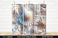 3D Seashell 20/30oz Skinny Tumbler Product Image 1