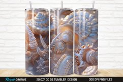 3D Seashell 20/30oz Skinny Tumbler Product Image 1