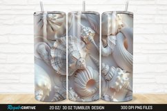 3D Seashell 20/30oz Skinny Tumbler Product Image 1