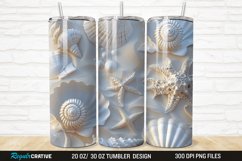 3D seashell 20/30oz Skinny Tumbler Product Image 1