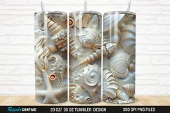 3D Seashell 20/30oz Skinny Tumbler Product Image 1