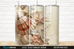 3D Seashell 20/30oz Skinny Tumbler Product Image 1