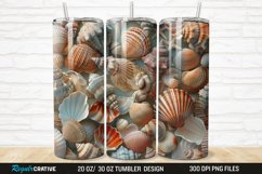 3D Seashell 20/30oz Skinny Tumbler Product Image 1
