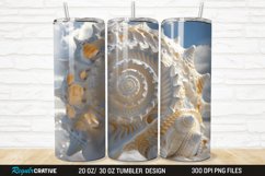 3D Seashell 20/30oz Skinny Tumbler Product Image 1